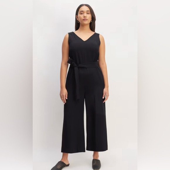 Everlane Pants - EVERLANE The Triacetate Belted Jumpsuit Black Sz 6 NWT